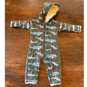 Kickee printed quilt coverall hoodie